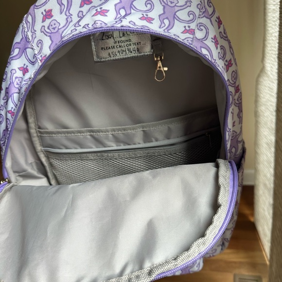 Roller Rabbit Pink Monkey Colby Backpack - Picture 12 of 12